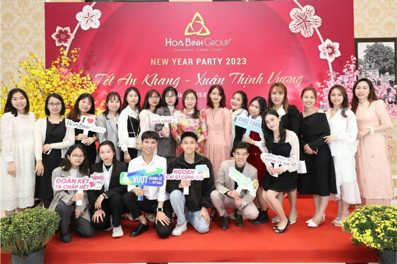 NEW YEAR PARTY 2023 HOABINH GROUP| SECURITY, GOOD HEALTH, AND PROSPERITY