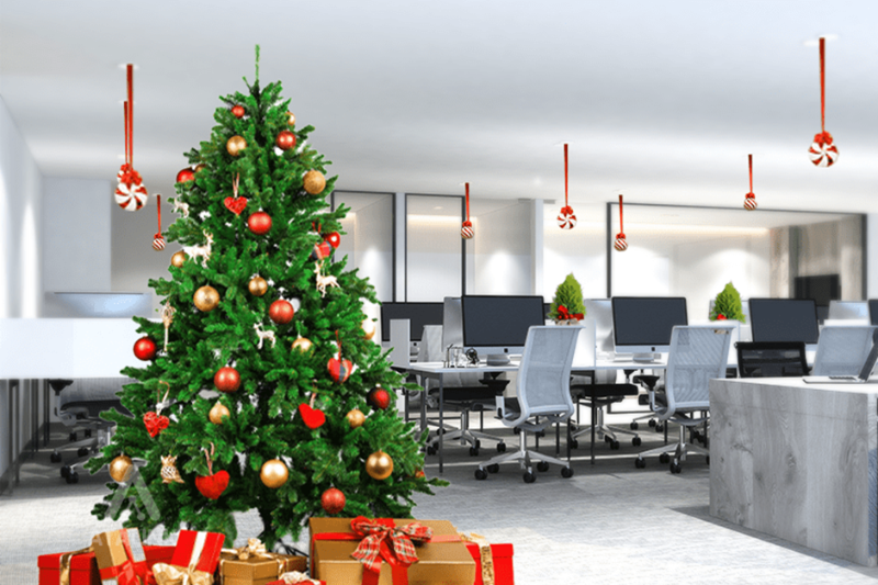 Christmas decoration for the company in a flexible and creative way