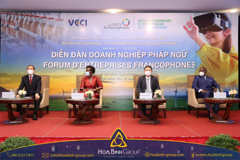 HOABINH GROUP SUCCESSFULLY CONDUCTED A FRANCOPHONE BUSINESS FORUM IN HO CHI MINH CITY WITH MORE THAN 120 INTERNATIONAL GUESTS ATTENDING
